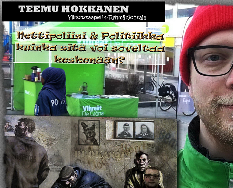 Koulukiusatusta kiusaajaksi.

Teemu oli äitinsä puheitten mukaan kiltti poika.
Sittemmin jätti apukoulun kesken ja matkusti pummilla Tampereelle,
missä haki ja pääsikin poliisikouluun lintsattuaan onnistuneesti
pääsykokeista.
Valmistuttuaan hänet komennettiin Helsinkiin passipoliisiksi, mutta
pienen kokonsa tähden ei koskaan saavuttanut suosiota
edes kavereittensa keskuudessa.
Niinpä hänet komennettiin sitten sellaiseen nettipoliisin tehtävään,
missä hän on menestynyt erinomaisesti ihmiskiusaajana saaden jopa nauhoja pusakkaan.
Toivotankin tälle Teemulle hyvää jatkoa, ja että poliisihallitus
ryhtyisi maksamaan jotain palkkaakin tälle, koeaikahan on ummessa jo ajat sitten!.

